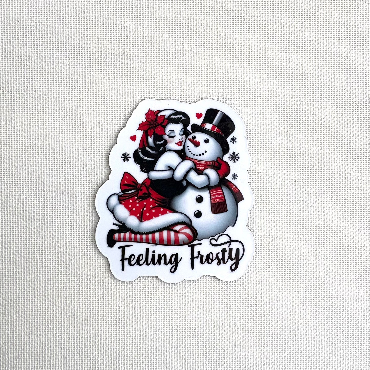 Feeling Frosty ☃️ | Square button magnet or Die-cut