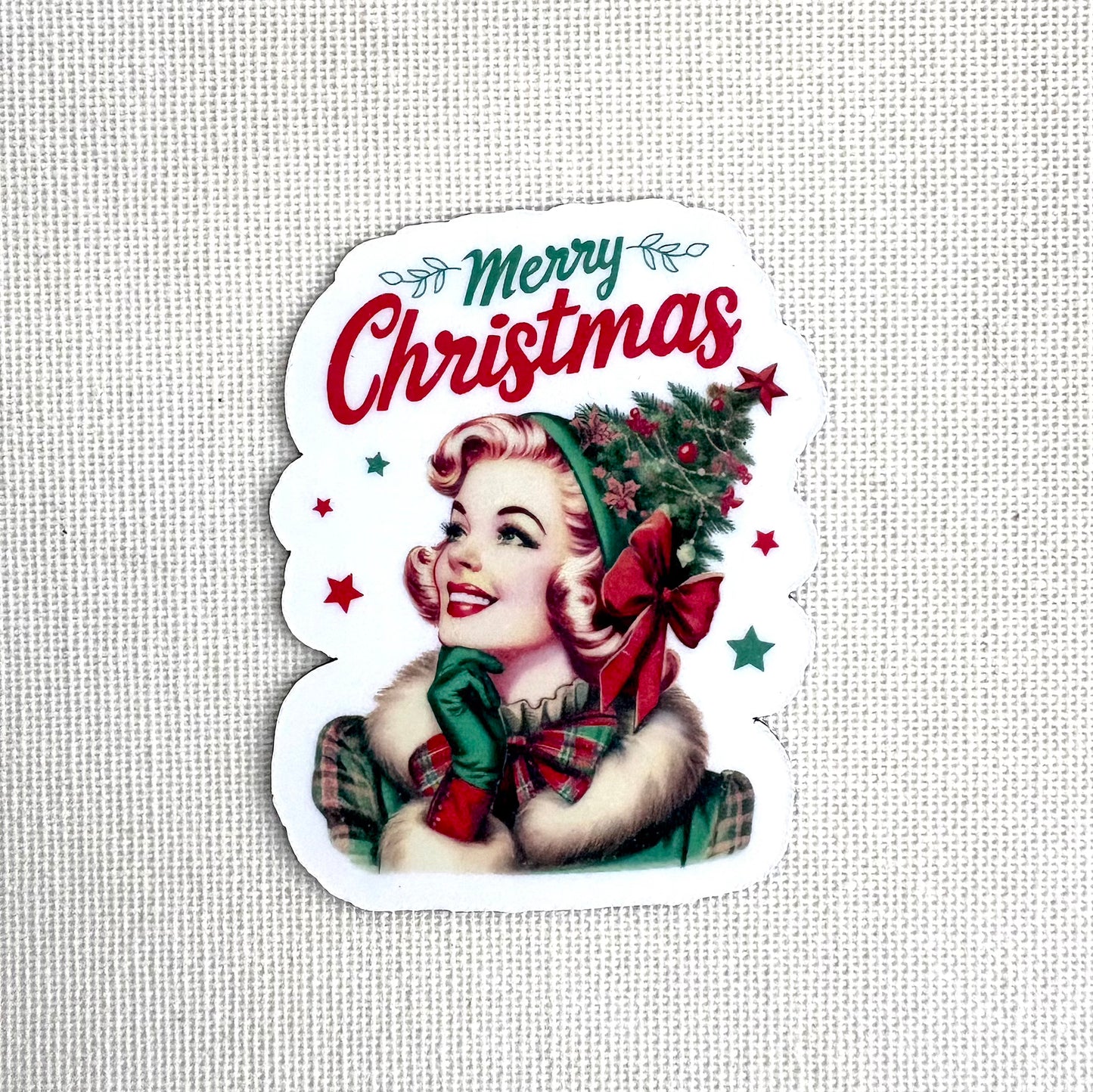 Merry Christmas! ๐ | Square button magnet or Die-cut