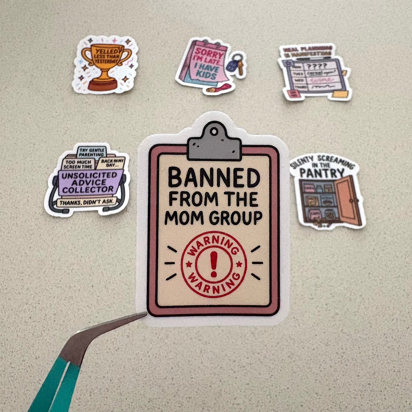 Banned From The Mom Group Sticker