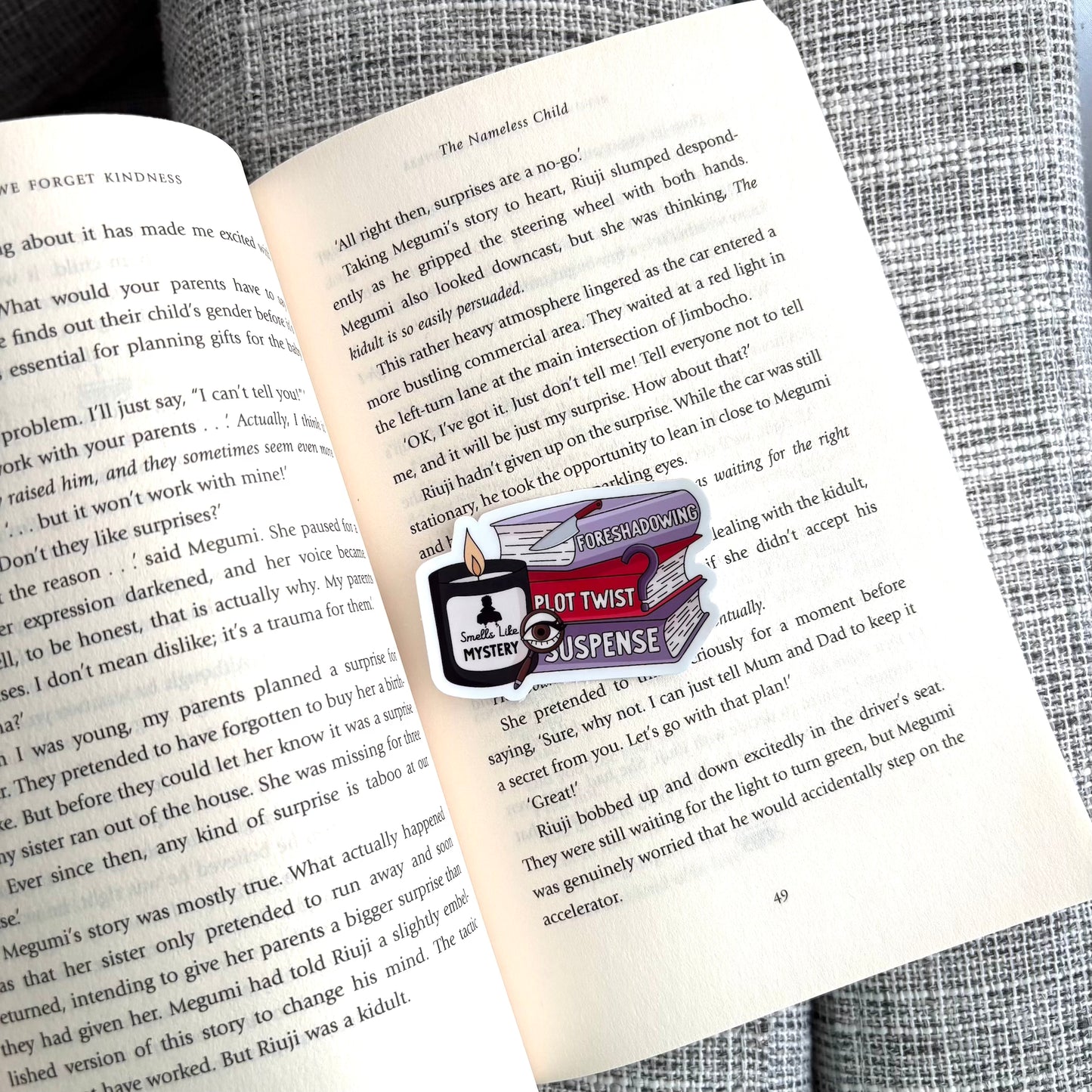 Mystery Books and Candle Sticker