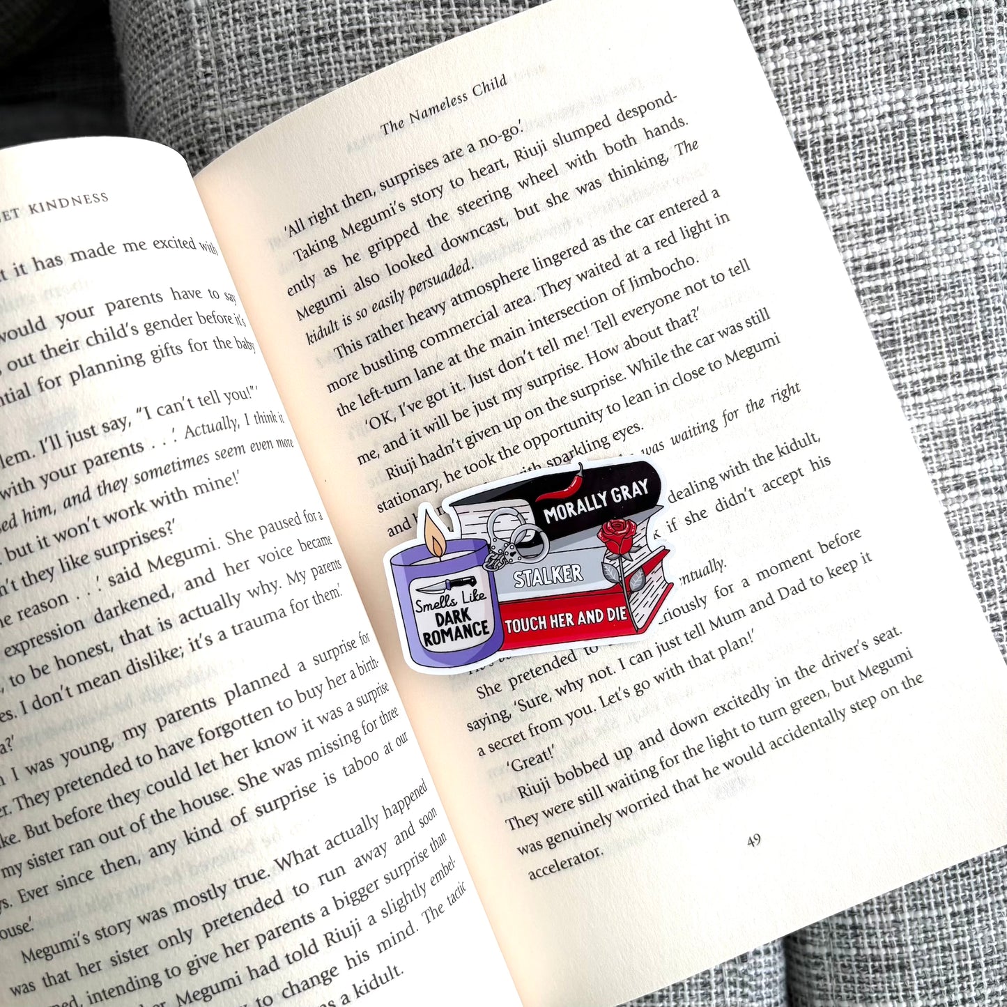 Dark Romance Books and Candle Sticker