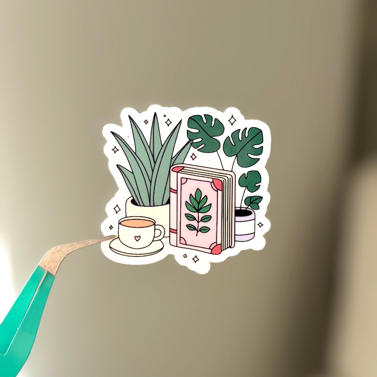 Books And Plants Sticker