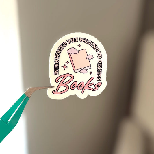 Willing To Discuss Books Sticker