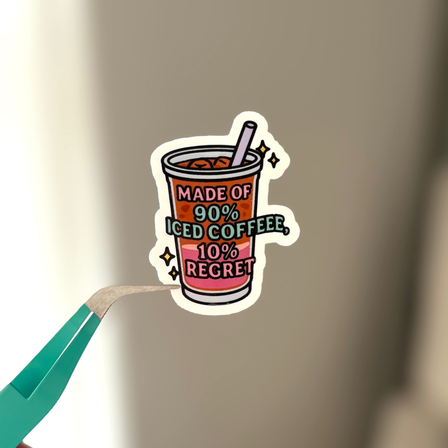 Made Of Coffee And Regret Sticker