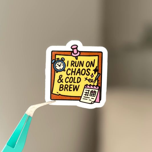 Chaos And Cold Brew Sticker