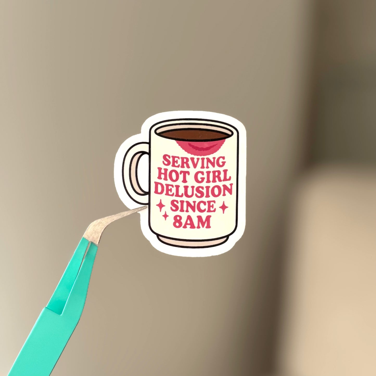 Serving Hot Girl Delusion Sticker