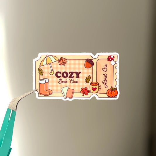 Cozy Book Club Sticker