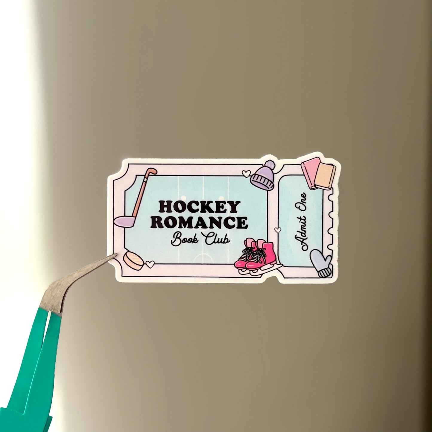 Hockey Romance Ticket Sticker
