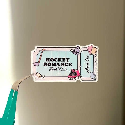Hockey Romance Ticket Sticker