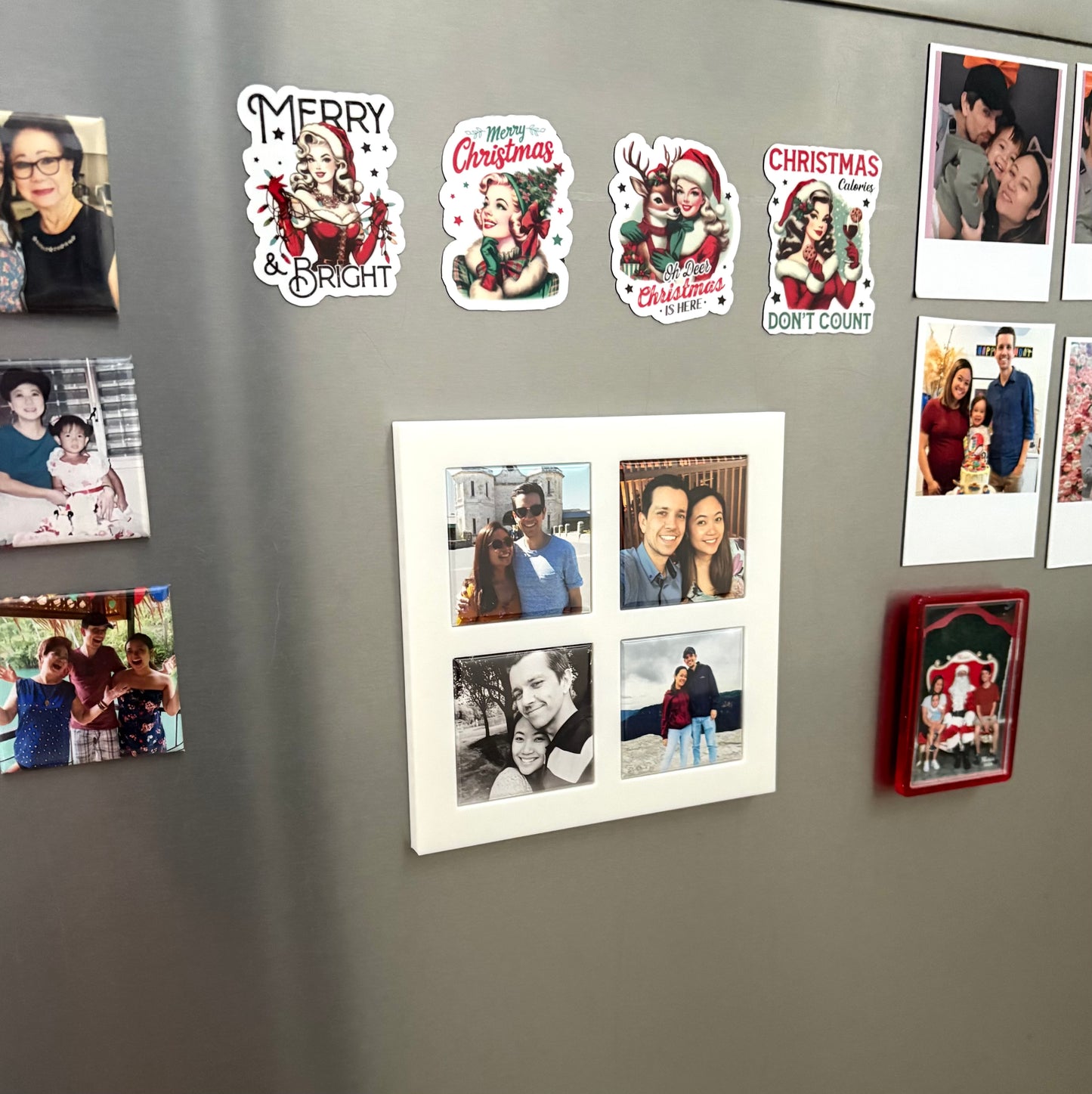 Magnet Frame with 4 Custom Photo Magnets