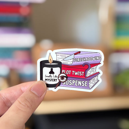 Mystery Books and Candle Sticker