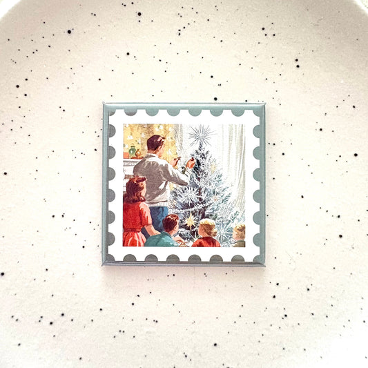 Vintage Christmas Tree Magnet