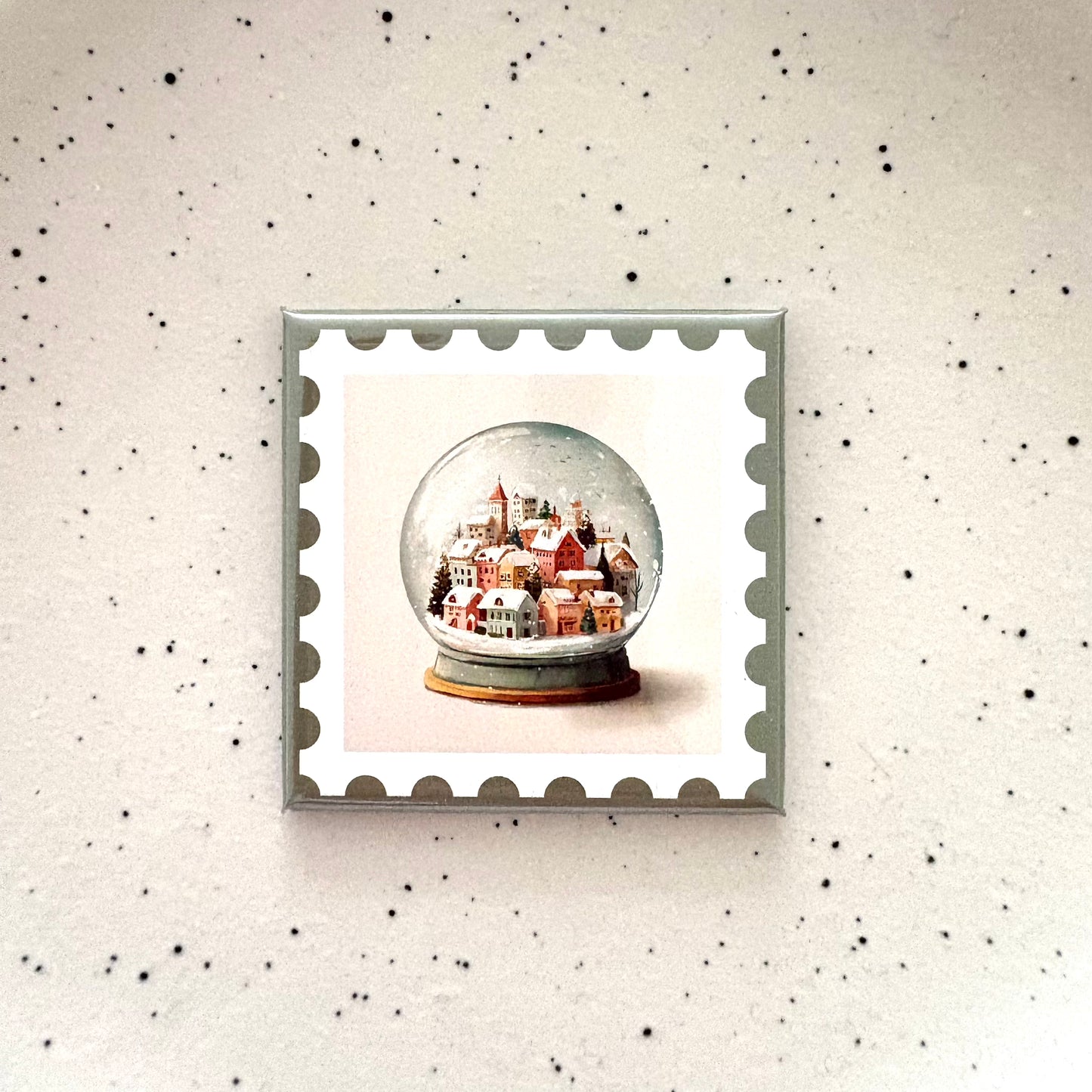 Vintage Snow Globe Magnet