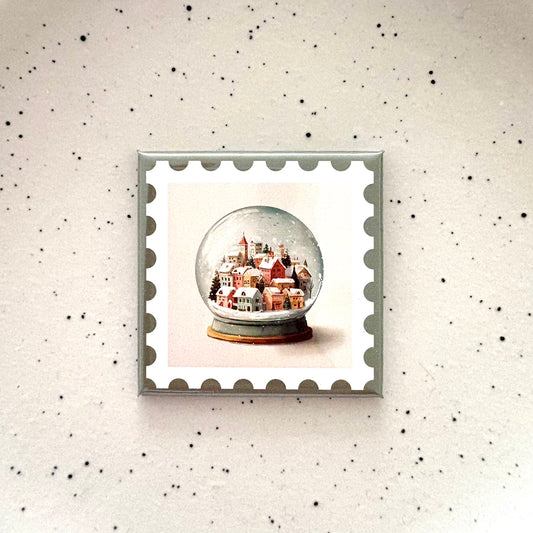 Vintage Snow Globe Magnet