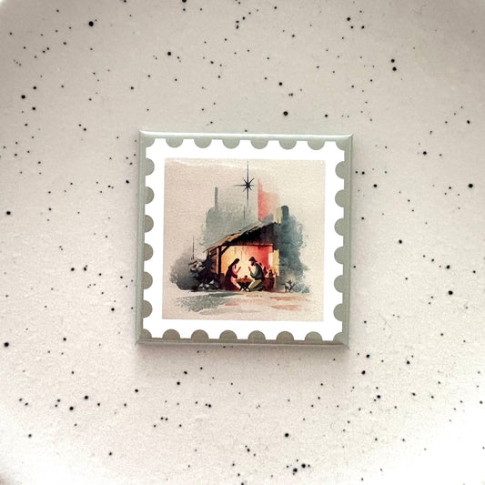 Vintage Nativity Magnet