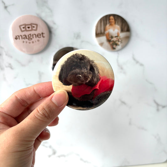 Round Photo Magnet - set of 6